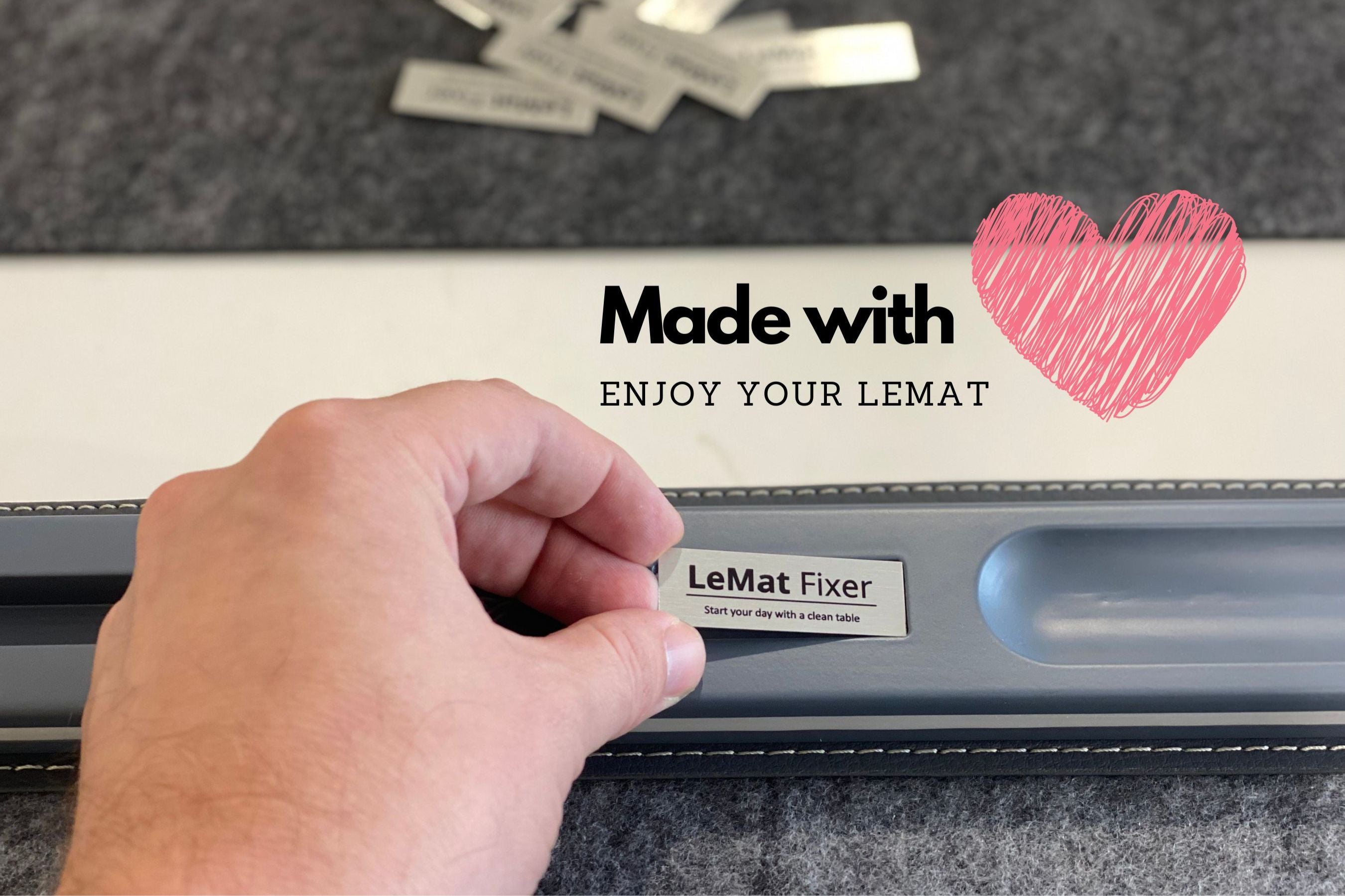 LeMat Magnetic Fixer Desk Mat Organizer FAST CHARGER | NFC TAG | TOOLBAR | LIGHTING