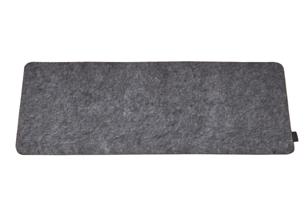 LeMat kabelloses Laden, individuelle Schreibtischunterlage aus Wolle (grau) 